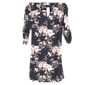 NEW navy blue dress with flowers